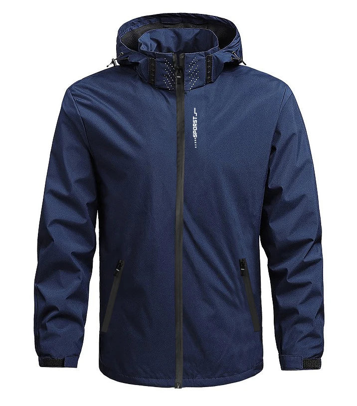 Pop Men Spring And Autumn Men 3-in-1 Casual Jacket Waterproof Sports Versatile Coat Men Baseball Jacket Camping Outdoor Peak Rob