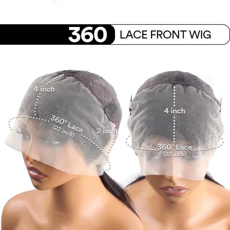 Hd 360 Full Lace Wig 100% Human Hair Pre Plucked Hd Lace Wig Human Hair Wigs 36 Inch Bone Straight Lace Frontal Wig For Women
