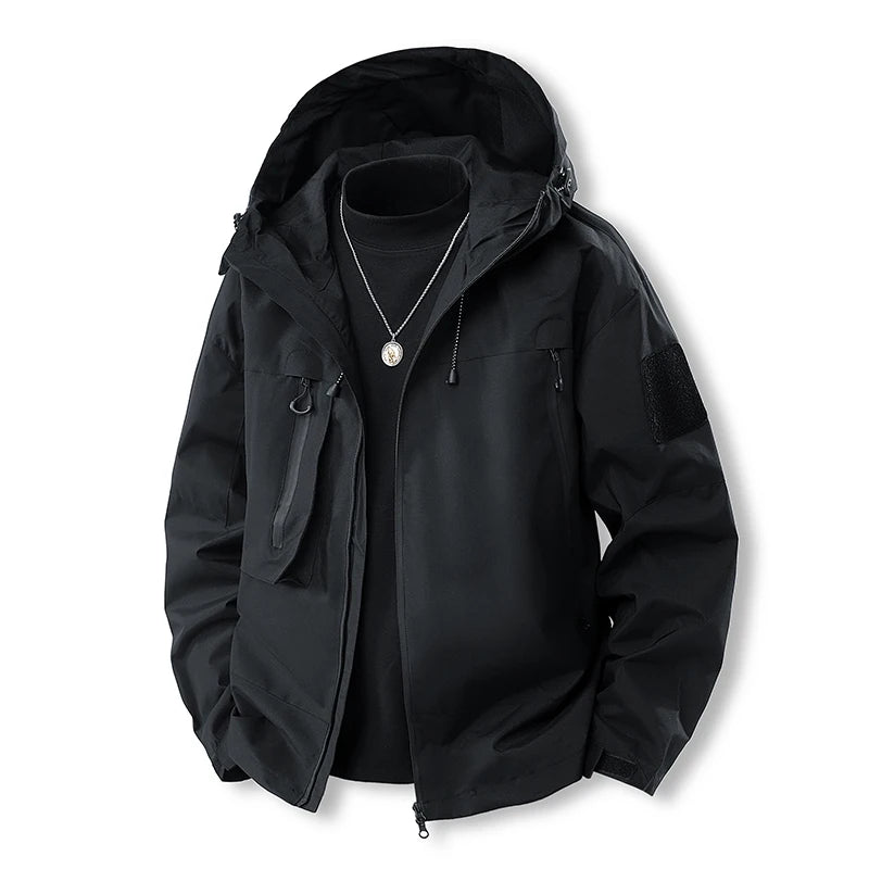 Pop Autumn Men Hiking Waterproof Jackets Men Outdoor Quick Dry Sports Climbing Hooded Coats Men Breathable Windbreaker Jackets 3
