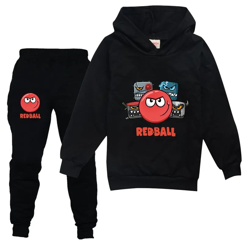 Red Ball 4 Boys Girls Clothing Children Fashion Hoodies and Pant Set Kids RedBall Clothing Spring Autumn Sports Suit Tracksuit
