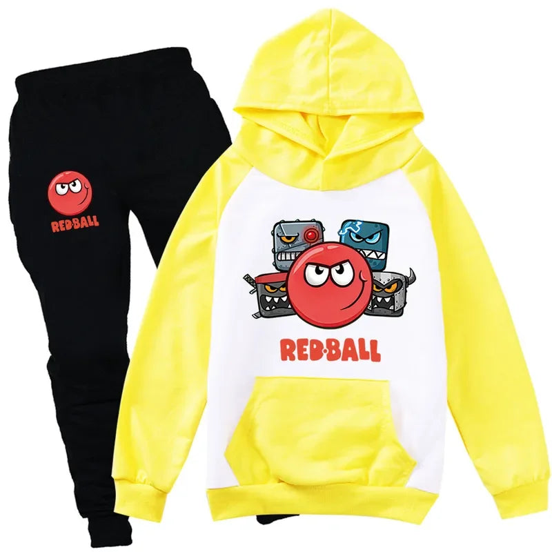 Red Ball 4 Boys Girls Clothing Children Fashion Hoodies and Pant Set Kids RedBall Clothing Spring Autumn Sports Suit Tracksuit