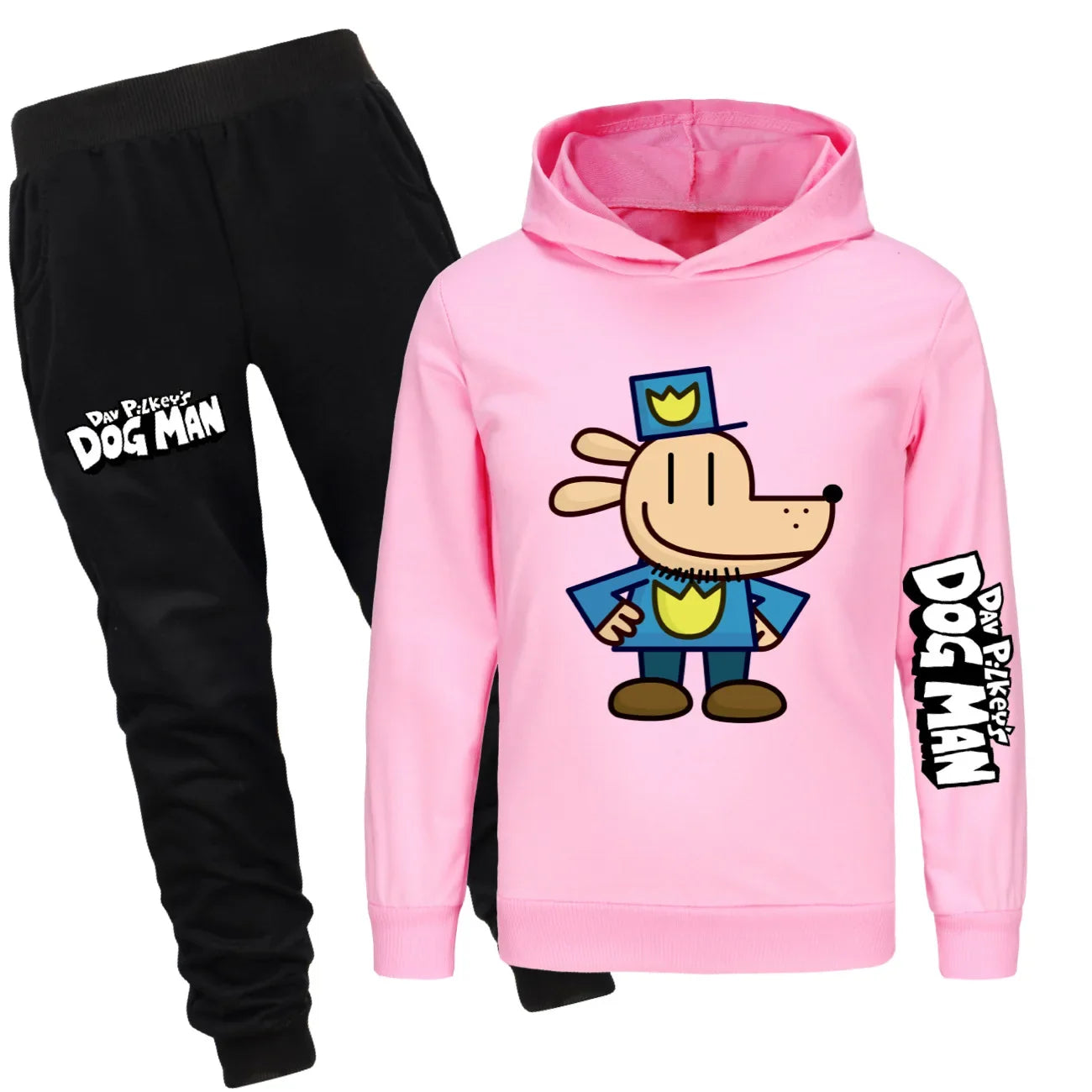 Dog Man Kids Costume Boys Fashion Hoodies and Pants Set Anime Dogman Long Sleeve Sweatshirts Spring Autumn Sportswear Tracksuits
