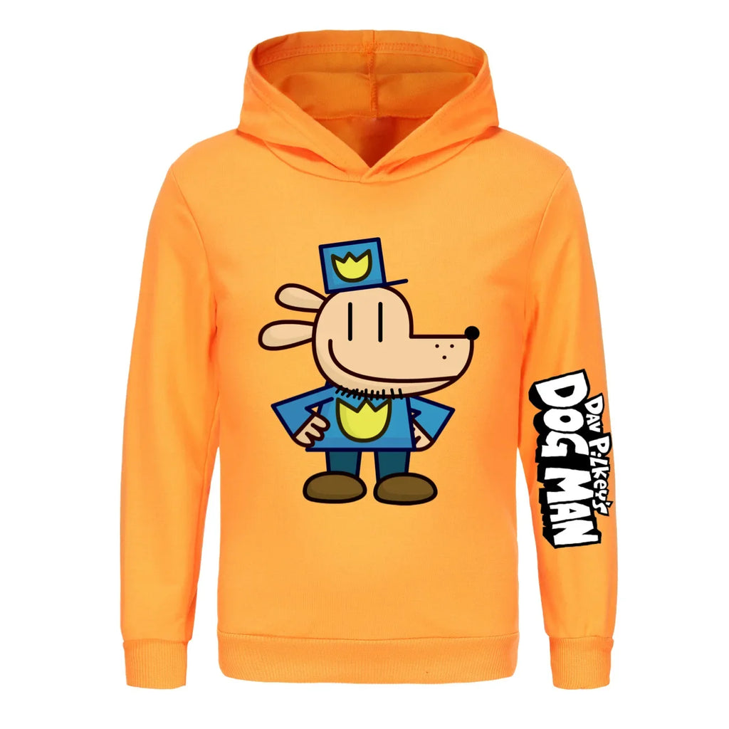 Dog Man Kids Costume Boys Fashion Hoodies and Pants Set Anime Dogman Long Sleeve Sweatshirts Spring Autumn Sportswear Tracksuits