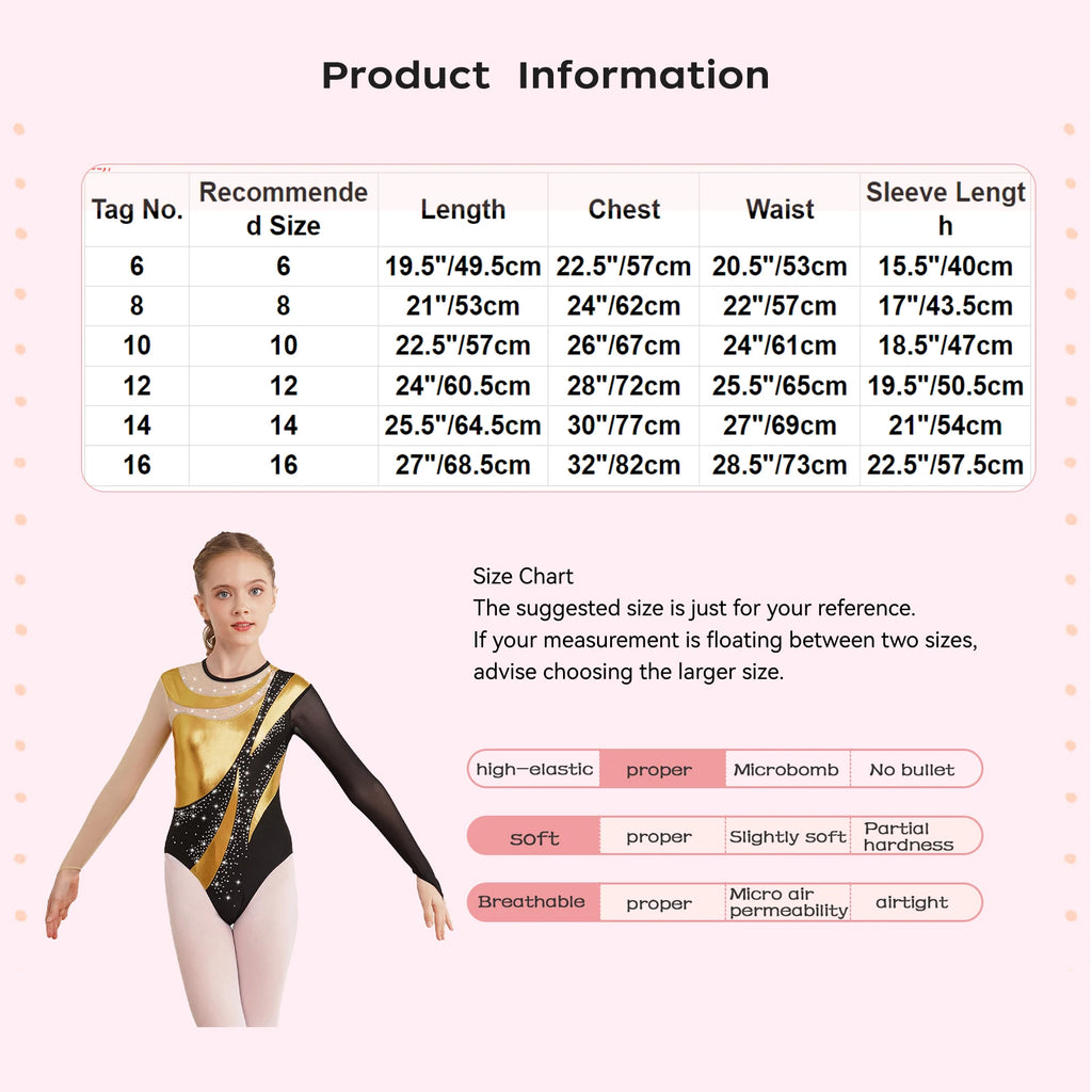 Kids Girls Ballet Sets Gymnastics Workout Leotard Sportswear Tracksuit Dance Outfits Glittery for Dance Practice and Performance