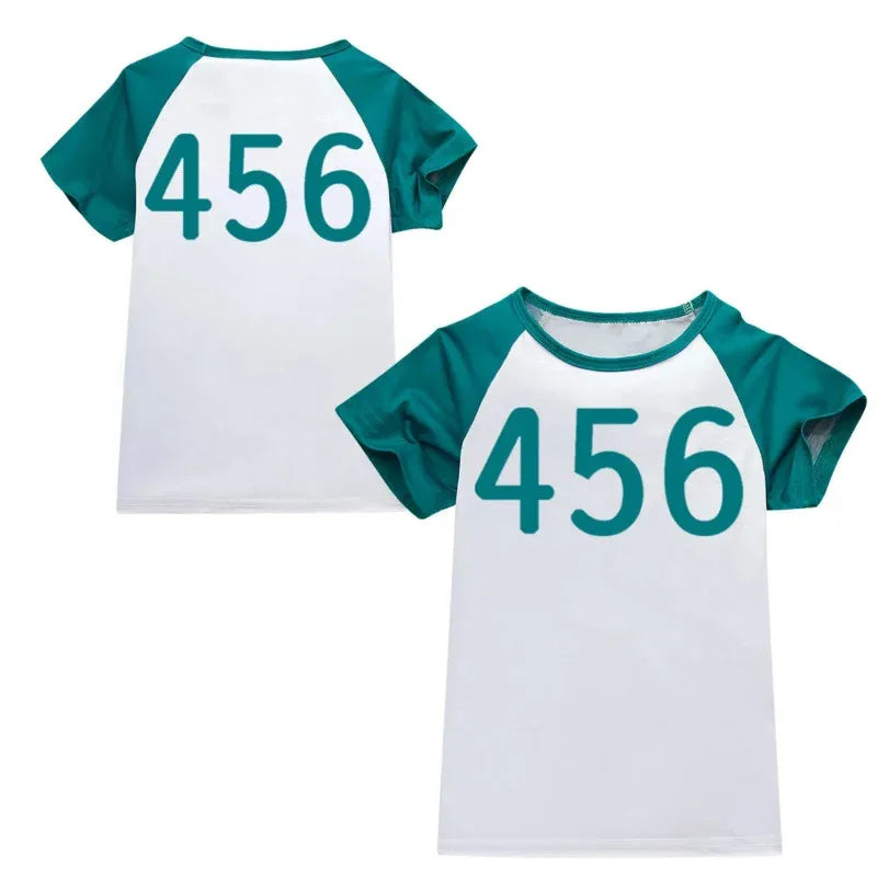 New 2025 Cossen Squid Player Seong Gi-hun Cosplay Costume 456 Tracksuit Calamari Disguise Halloween Clothes Men Women Kid eqs9X