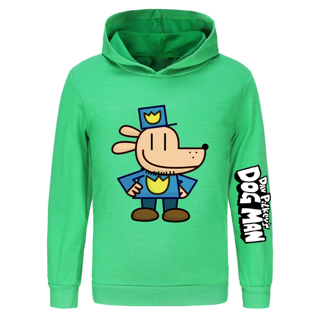 Dog Man Kids Costume Boys Fashion Hoodies and Pants Set Anime Dogman Long Sleeve Sweatshirts Spring Autumn Sportswear Tracksuits
