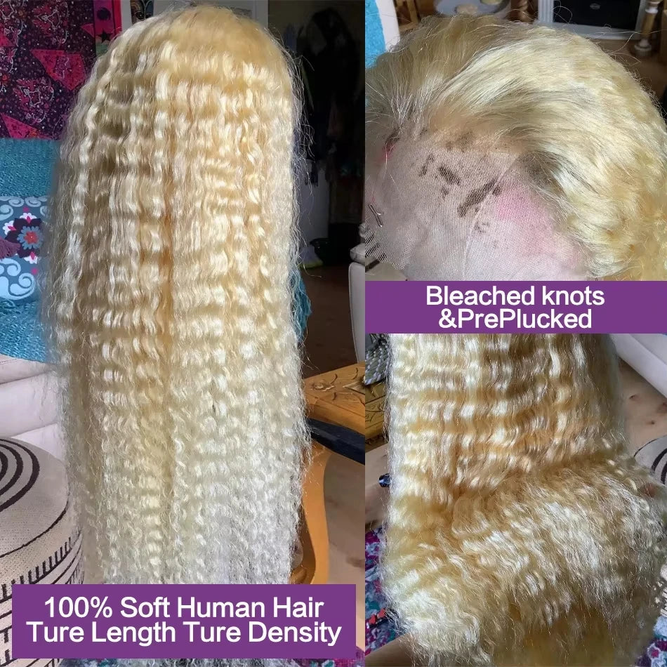 Nexora Deep Wave 13x6 Hd Lace Front Human Hair Wig Water Wave Curly Wigs Blonde Wig 613 With Baby Hair For Woman
