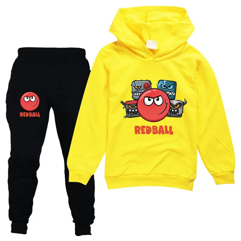 Red Ball 4 Boys Girls Clothing Children Fashion Hoodies and Pant Set Kids RedBall Clothing Spring Autumn Sports Suit Tracksuit