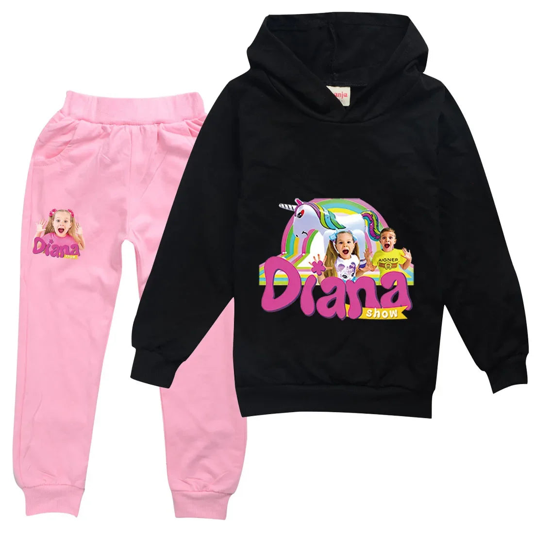 AIAI 2025Diana and Roma Show Clothes Kids Autumn Clothing Baby Girls Cartoon Hoodies Pants Sets Toddler Boys Casual Tracksuit