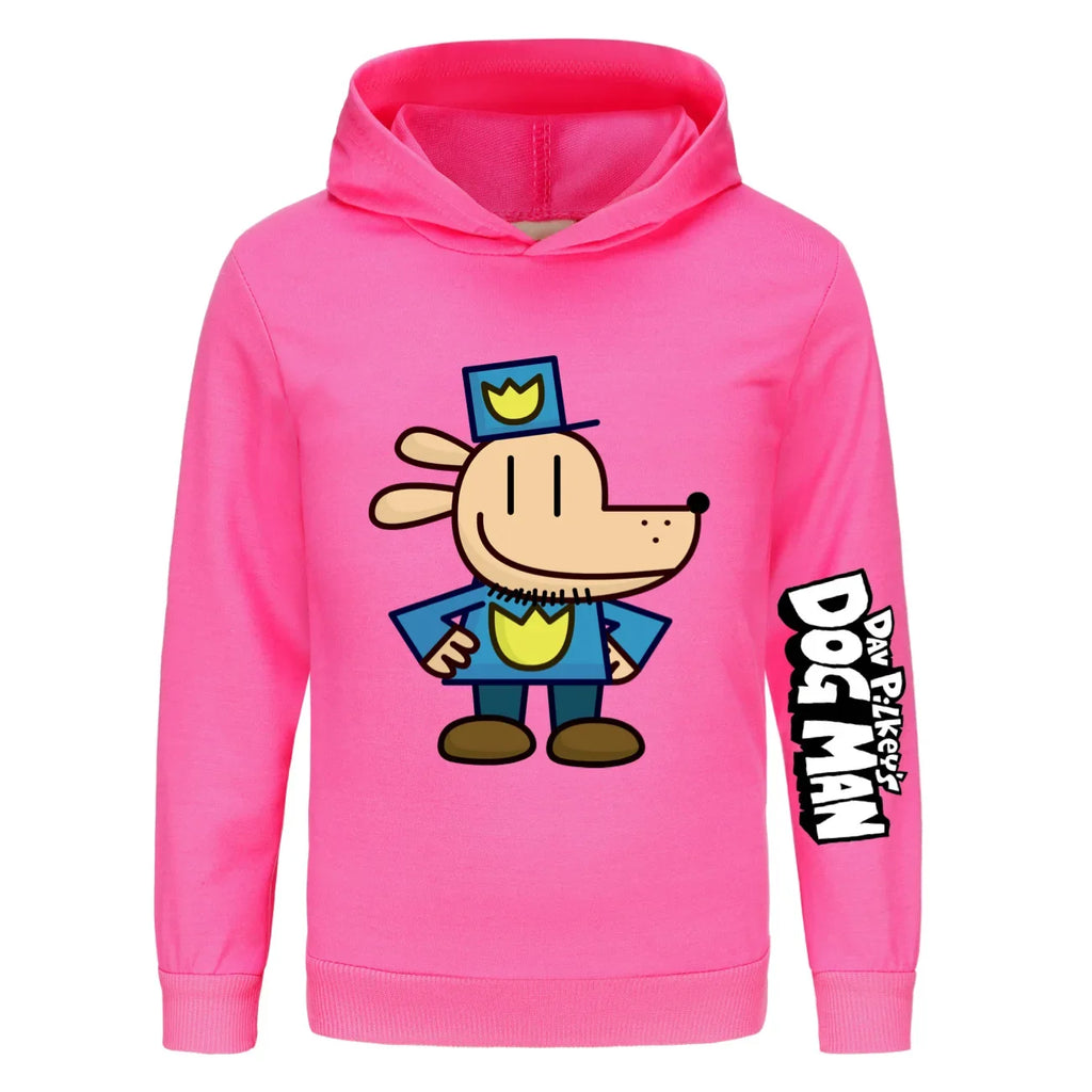 Dog Man Kids Costume Boys Fashion Hoodies and Pants Set Anime Dogman Long Sleeve Sweatshirts Spring Autumn Sportswear Tracksuits