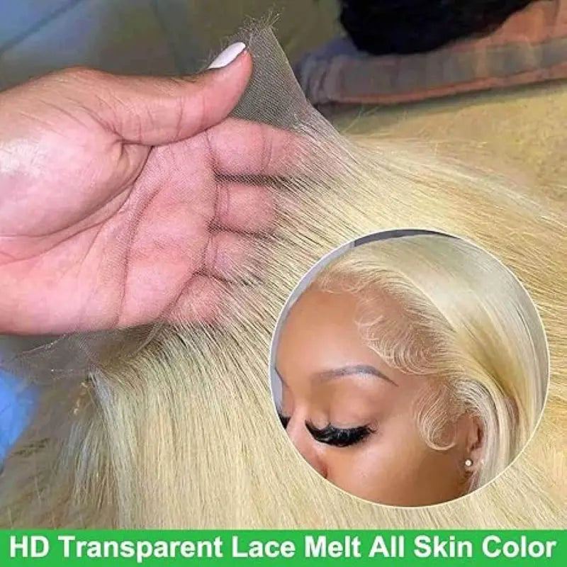 Wewave Straight Hd Lace Frontal Wig 13x6 Blonde Wig 613 38 Inch Wigs Human Hair Hd Frontal 13x4 Bleached Knoted For Woman