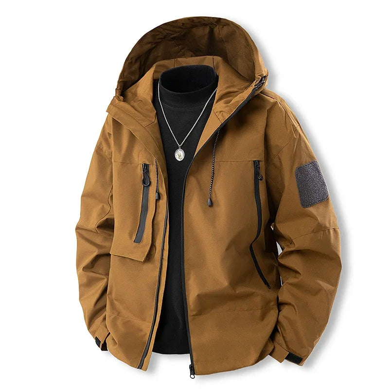Pop Autumn Men Hiking Waterproof Jackets Men Outdoor Quick Dry Sports Climbing Hooded Coats Men Breathable Windbreaker Jackets 3