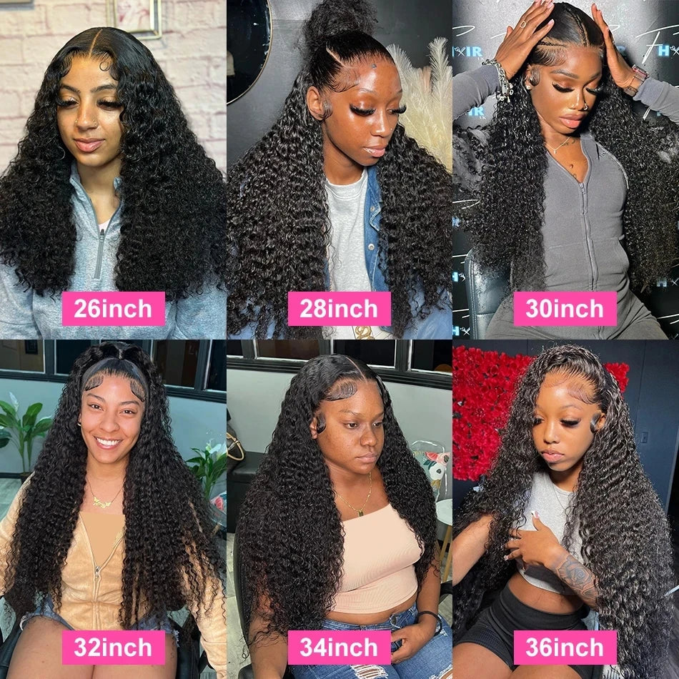 Deep Wave 13x6 13x4 Lace Frontal Human Hair Wigs Deep Curly 13x4 Lace Human Hair Wig For Black Woman 100% Brazilian Remy Hair