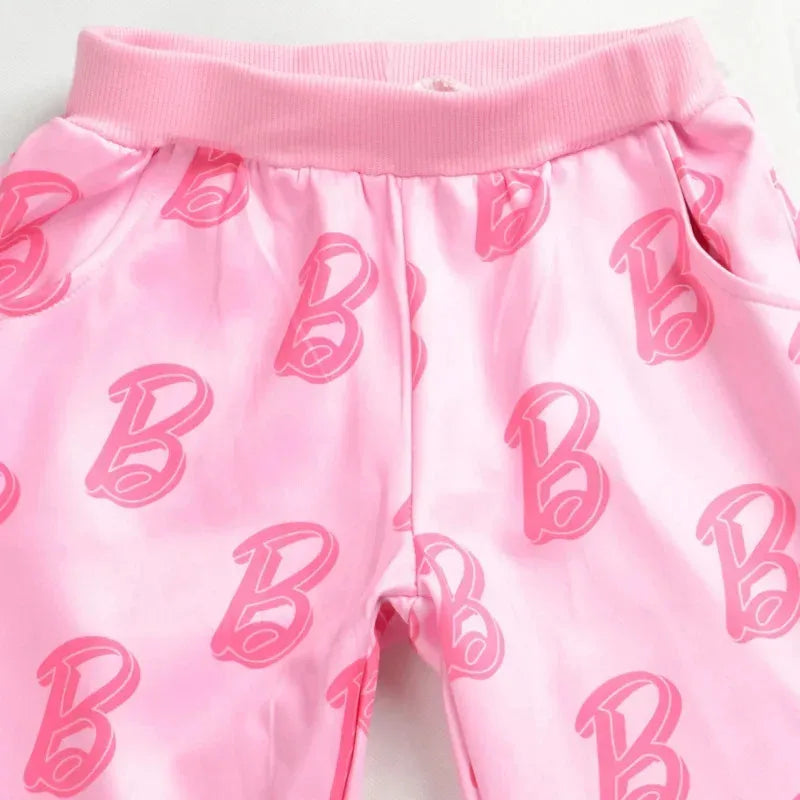 wiwiwi 123Spring Autumn Barbi Teen Girls Clothing Sets Fashion two Piece Outfits Cardigan Sweatshirt Pants Kids Tracksuit Suits