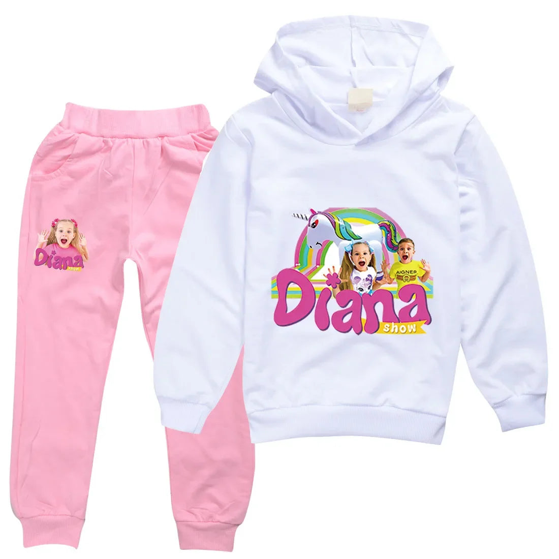 AIAI 2025Diana and Roma Show Clothes Kids Autumn Clothing Baby Girls Cartoon Hoodies Pants Sets Toddler Boys Casual Tracksuit