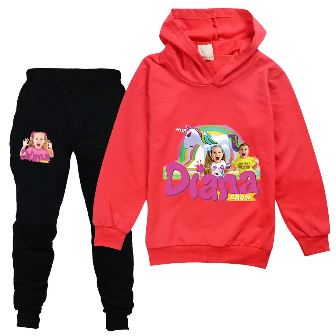 AIAI 2025Diana and Roma Show Clothes Kids Autumn Clothing Baby Girls Cartoon Hoodies Pants Sets Toddler Boys Casual Tracksuit