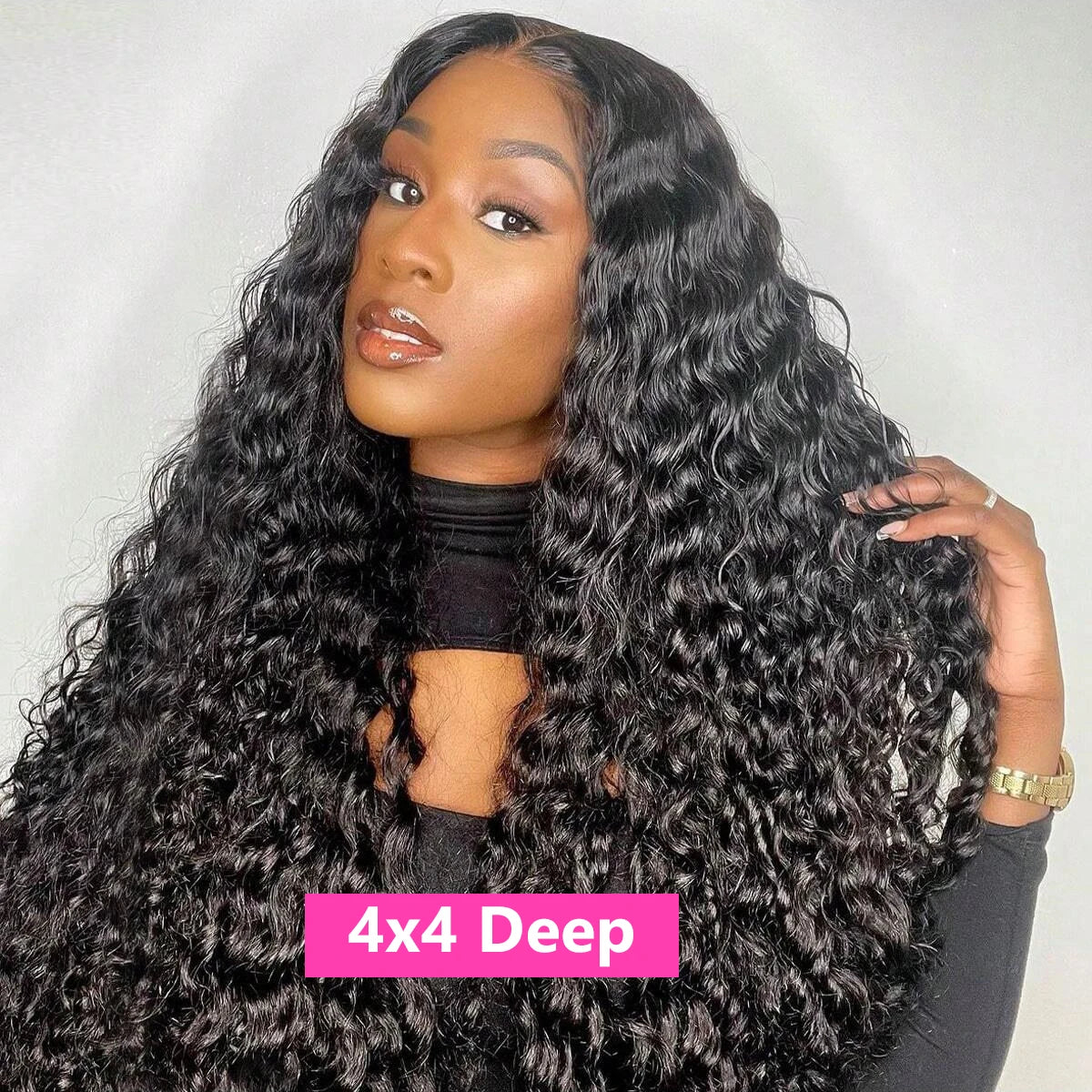 Deep Wave 13x6 13x4 Lace Frontal Human Hair Wigs Deep Curly 13x4 Lace Human Hair Wig For Black Woman 100% Brazilian Remy Hair
