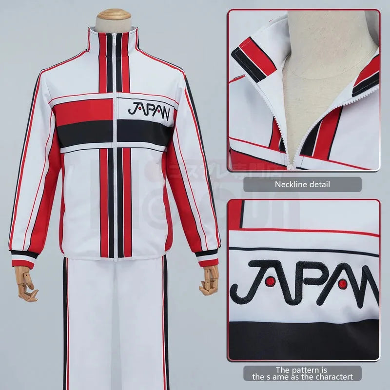 The Prince of Tennis Anime Seiichi Yukimura Ryoma Echizen Cosplay Costume Japan U17 Jerseys Tracksuit Daily Halloweenx;8's,6;